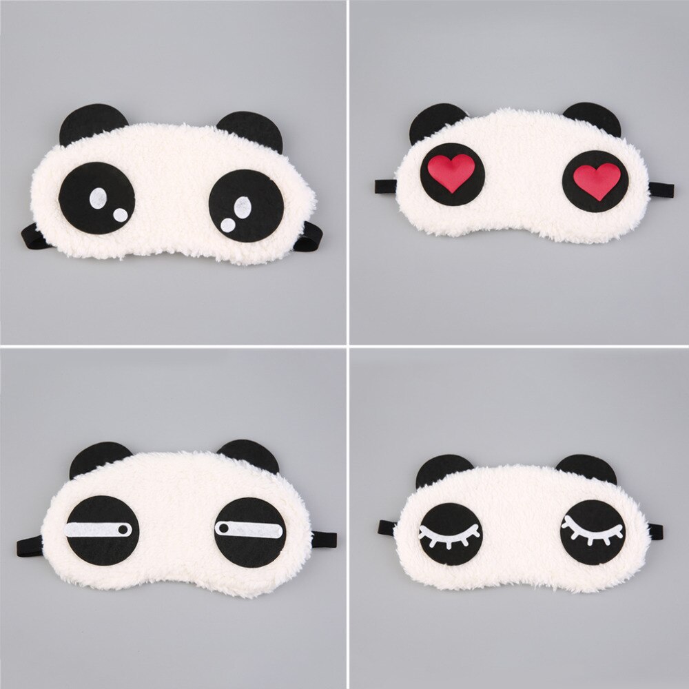 1 st söt panda sovande ansikte ögonmask ögonbindel skugga reser sömn ögonhjälp 4 typer