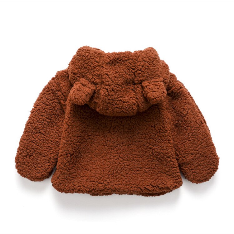 Kinderen Jas 2022 Winterjas Childrens Bear Haar Trui Koreaanse Stijl Jongens En Meisjes Baby Verdikte Jas Voor 0-3 Jaar Kinderen: brown / 24M