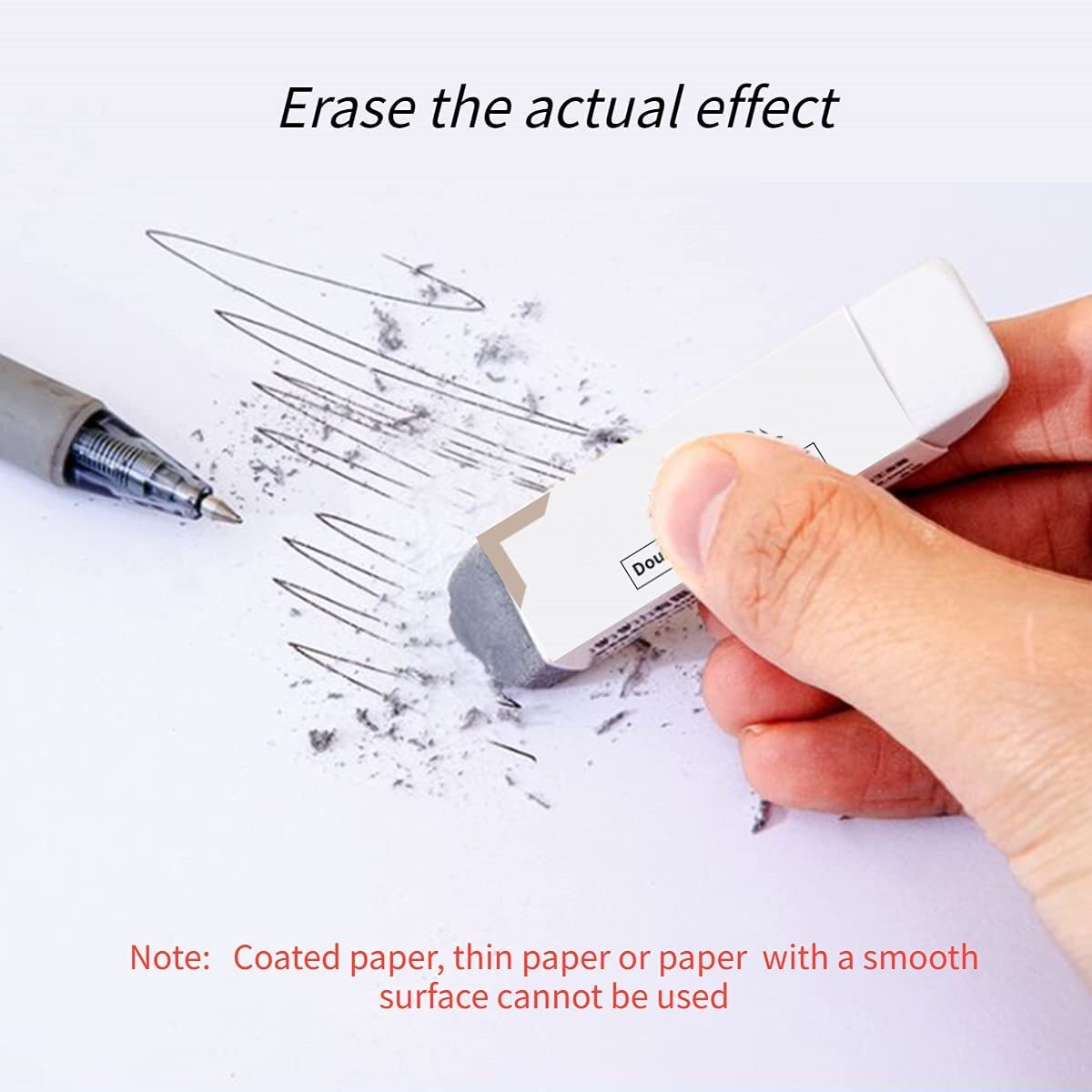4Pcs Ink Erasers For Ballpoint Pen Gel Pen Pencil Matte Eraser Office School Stationery Clean Correction Supplies Sand Rubber
