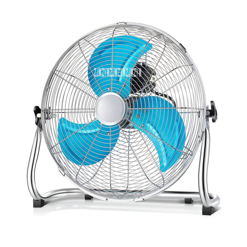 FE-40 16inch Industrial Electric Fan Household 3 Gear Adjustment Floor Fan Aluminium Leaf Large Wind 1200rpm Stand Fan 220V