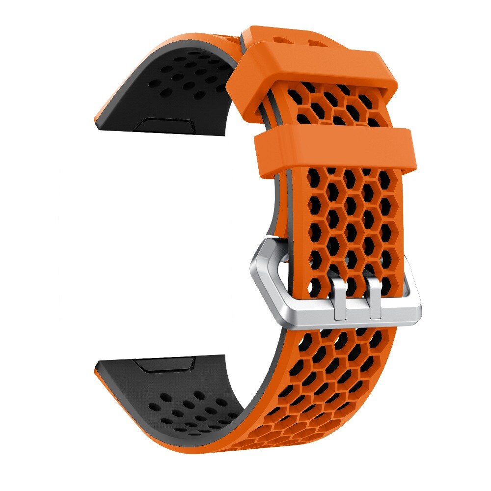 Yayuu Compatibel Sport Horloge Band Voor Fitbit Ionische Smart Horloge Zachte Siliconen Polsband Verstelbare Vervanging Sport Horloge Band: orange inner black