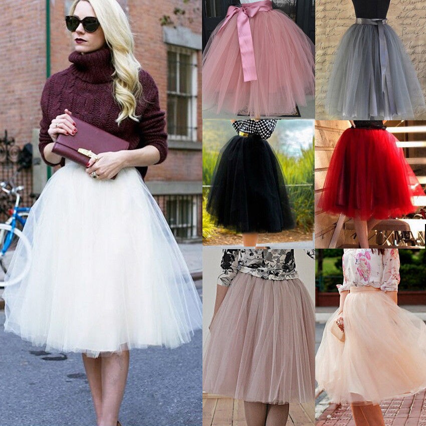 Jupe Tutu Crinoline Organza Lolita - Pour Femmes Et Filles Taille Unique Blanc