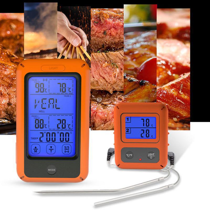 Litake TS-TP20 Wireless Digital Cooking Thermometer with Dual Probe Kitchen Food Meat Baking Thermograph for Smoker Grill BBQ: Default Title