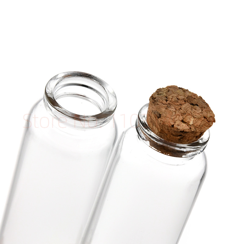 20 pièces 10ml 15ml 20ml 25ml 30ml jolies bouteilles de souhaits en verre transparent avec bouchon en liège bouteilles d'épices vides pots bricolage artisanat flacons