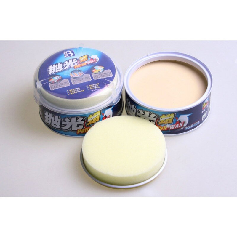 Akcesoria samochodowe wosk samochodowy konserwacja wosk polerowanie wosk wosk samochodowy stały z gąbką 250g
