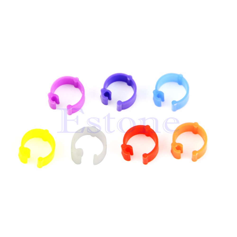 100X Pollo Gallina Piccione Pollame Pulcini di Uccelli Anatra Pappagallo Gamba Anelli Clip di Fascia