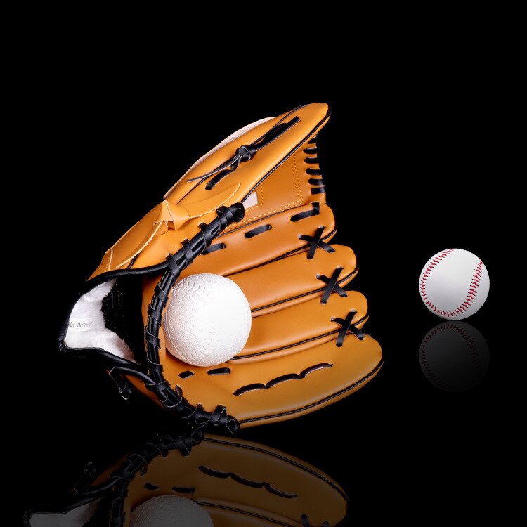 Right Hand Leather Baseball Batting Gloves Kids Baseball Glove Equipment Mens Softball Beisbolera Sports Accessories BJ50ST: Brown / 10.5 Inches