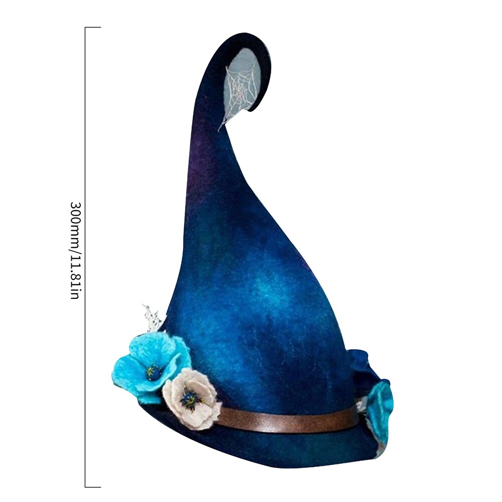 Sombrero de bruja de fieltro con flores hecho a mano, accesorios de cosplay para de Halloween, decoración exquisita: Style 5