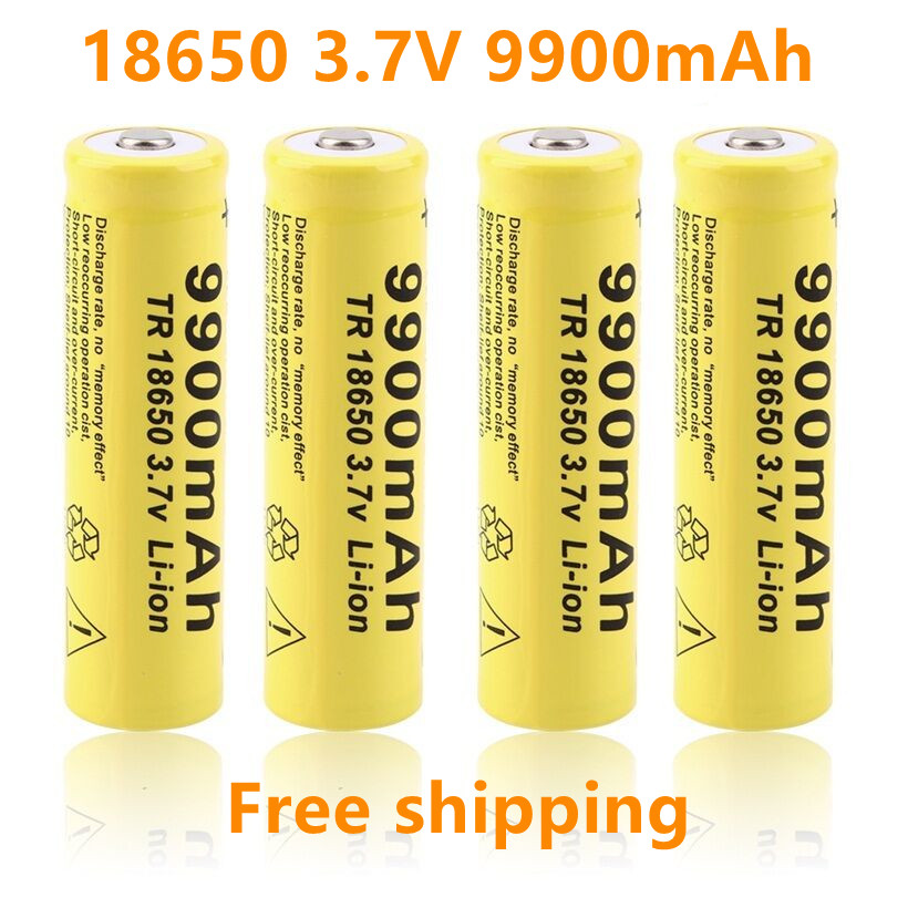 18650 3.7V 9900mAh Rechargeable Battery For Flashlight Torch headlamp Li-ion Rechargeable Battery Pack
