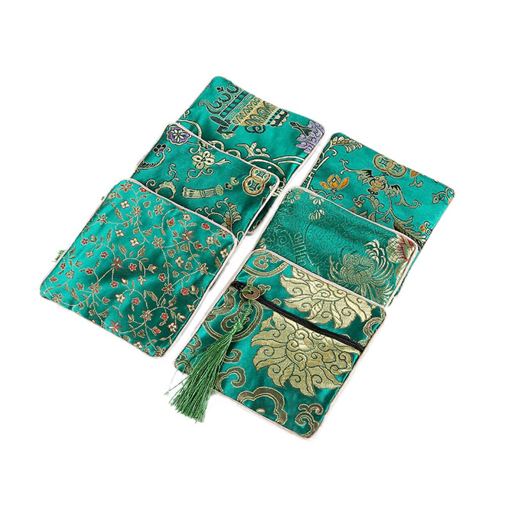 Classic Chinese Embroidery Jewelry Bag Storage Organizer Small Pouch Handmade Embroideries Earphone Bag: 11 one piece