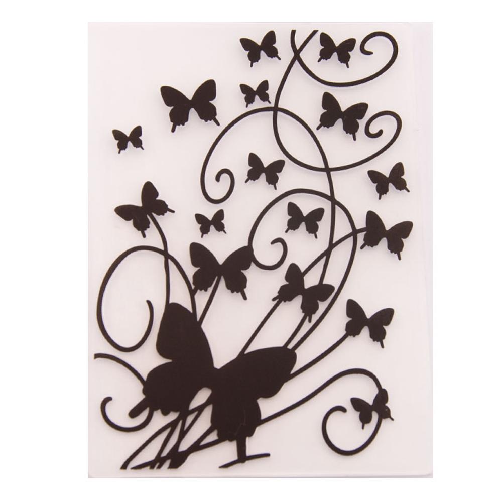 Plastic Embossing Folder Template DIY Scrapbook Photo Album Card Making Decoration Crafts Butterfly