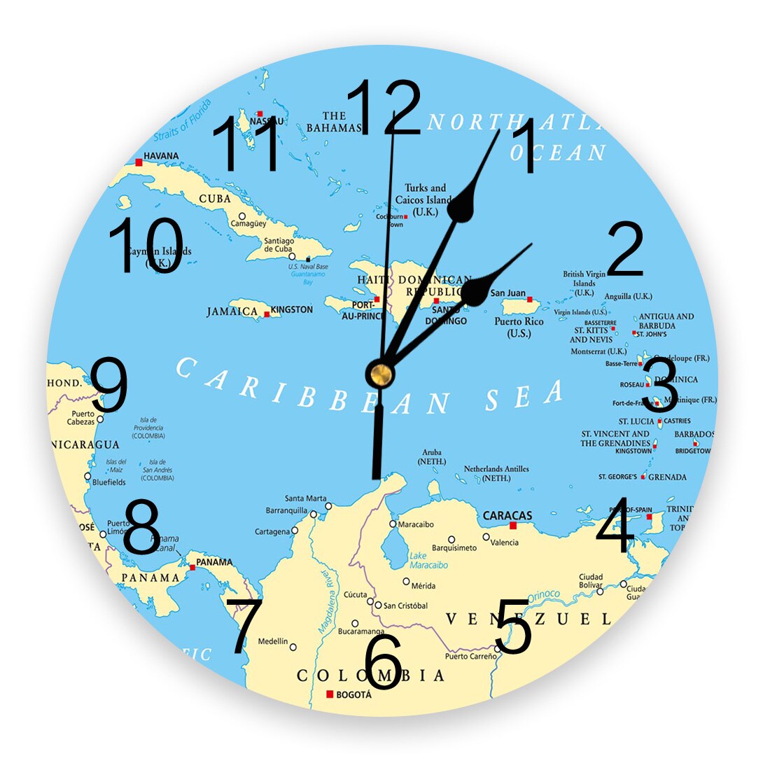 Karte Irland Jahrgang Stil Dublin Atlas Wanduhr Wohnzimmer Schlafzimmer Zauberstab Uhr Stumm Karikatur Wanduhr Hause Dekoration: LEX08810CKAZ1