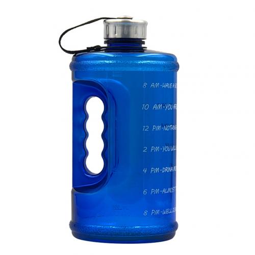 2.2l stor kapacitet klar stor gallon drikkevandflasker udendørs sport fitness vandreture drikke plast vandflaske kop: Blå