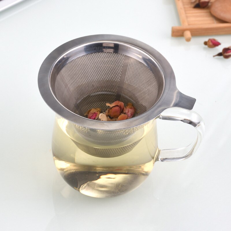 Double Handle Tea Leak 304 Stainless Steel Tea Infuser Fine Mesh Coffee Filter Teapot Cup Hanging Loose Leaf Tea Strainer