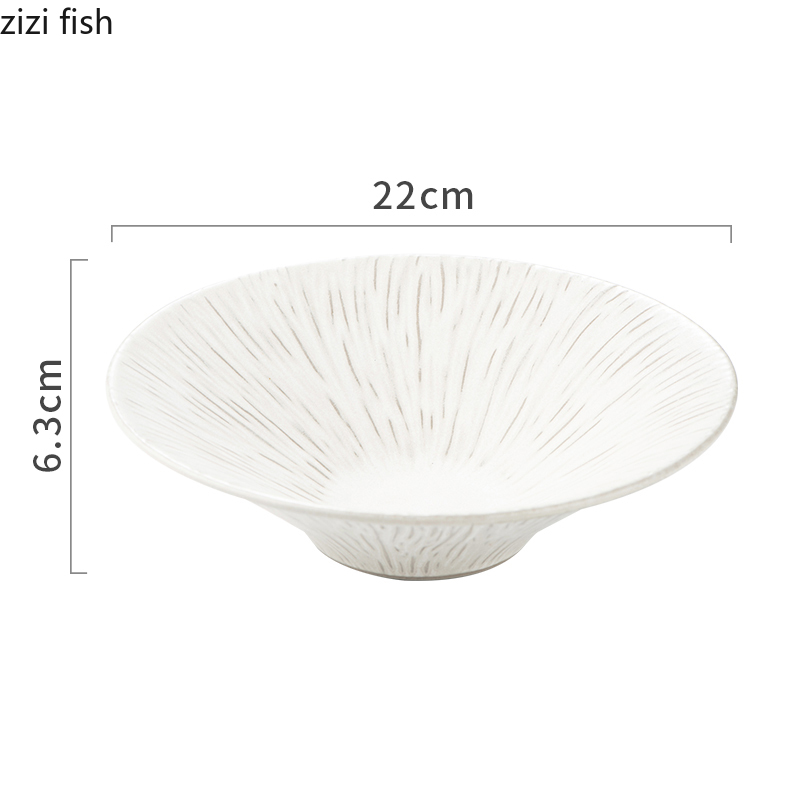 Keramische Fruit Salade Kommen Soep Wastafel Ronde Servies Koken Plaat Groente Bowls Creatieve Hotel Restaurant Snack Desserts Lade