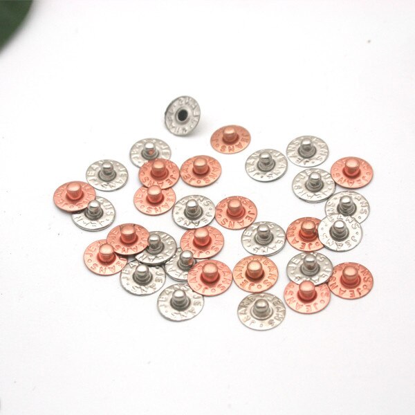 Boutons de vêtement en laiton jean | Boutons rivets, clou en alum, nickel/cuivre pour pochette jean, 300 ensembles/lot, 9.5mm