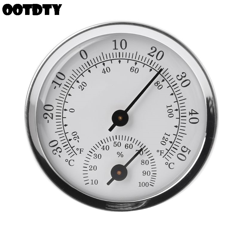 Mini compteur d'humidité de température en aluminium d'alliage de thermomètre et d'hygromètre de 58mm pour la pièce de Sauna de ménage
