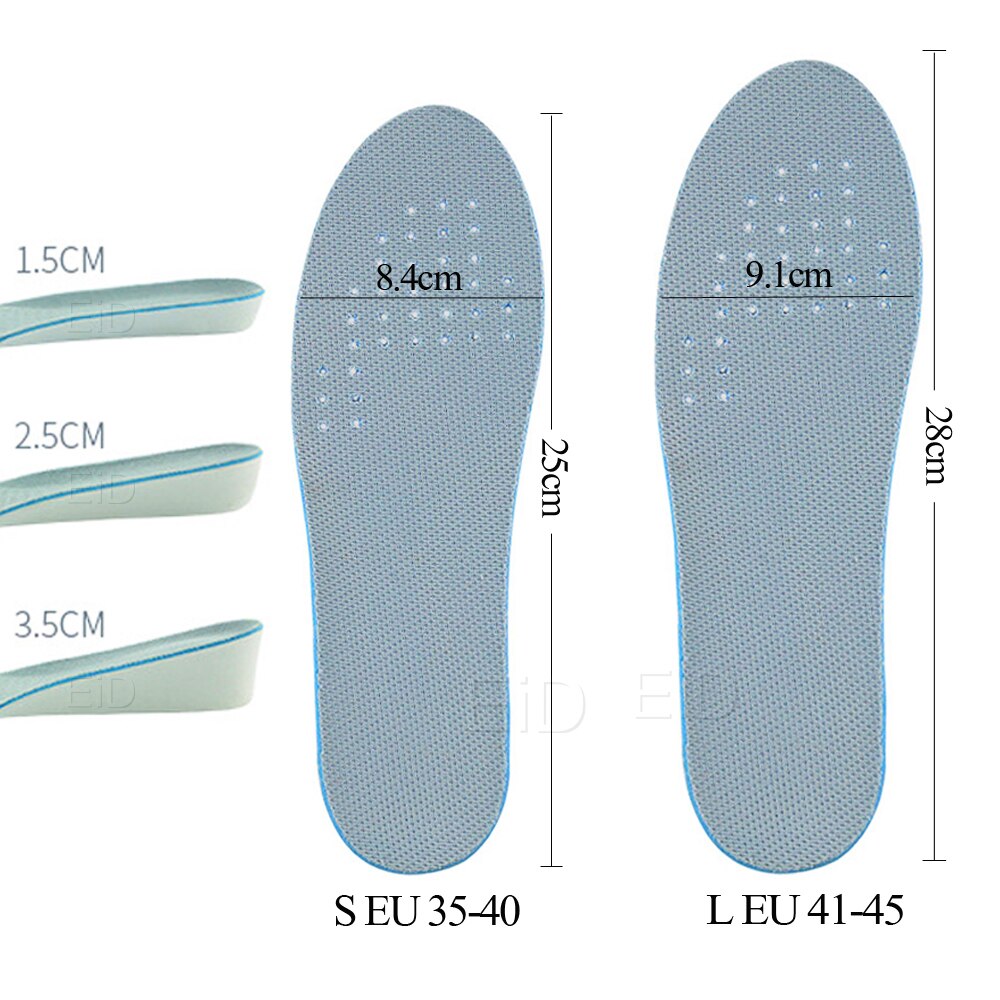 Semelles intérieures EVA Ultra fines, respirantes et confortables, semelle en Polyester, unisexe, hauteur 1-3.5cm