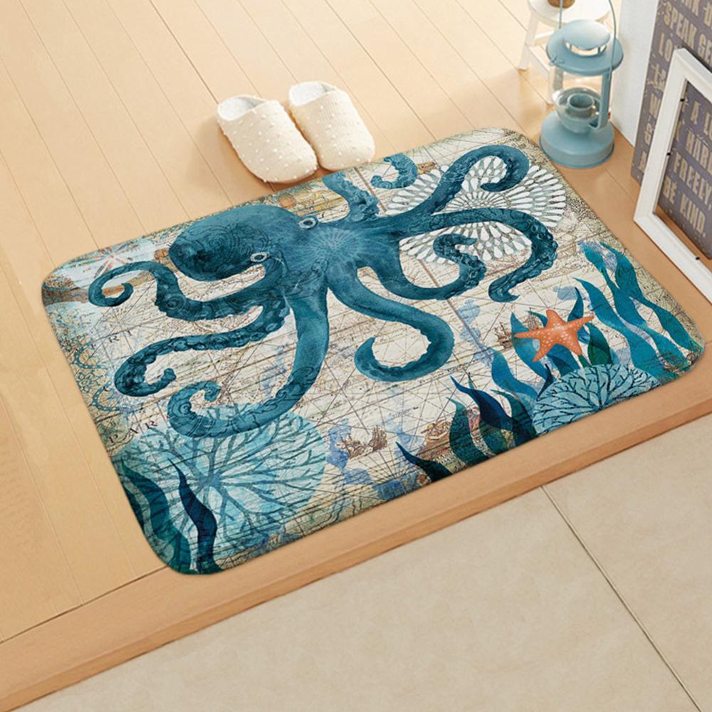 3D Home letter Print Doormats Rectangle Non-Slip Door Mat Bedroom Kitchen Entrance Print Floor Mat modern Door Mats: 01