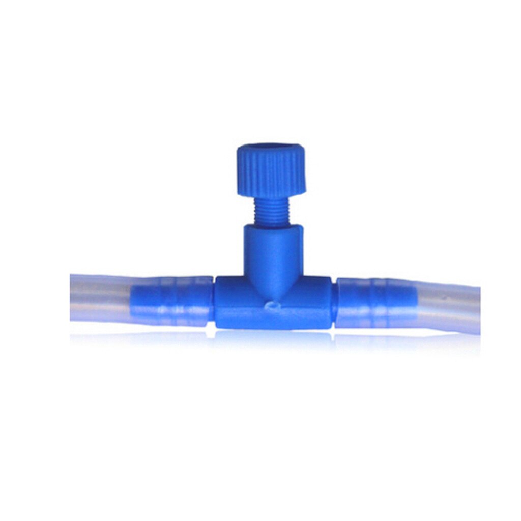 Aquarium Airline Regulator Pump Air Line Tube Flow Control Valve For Fish Tank Aquarium Oxygen Pump Tee Joint Air Valve Switch: Blue
