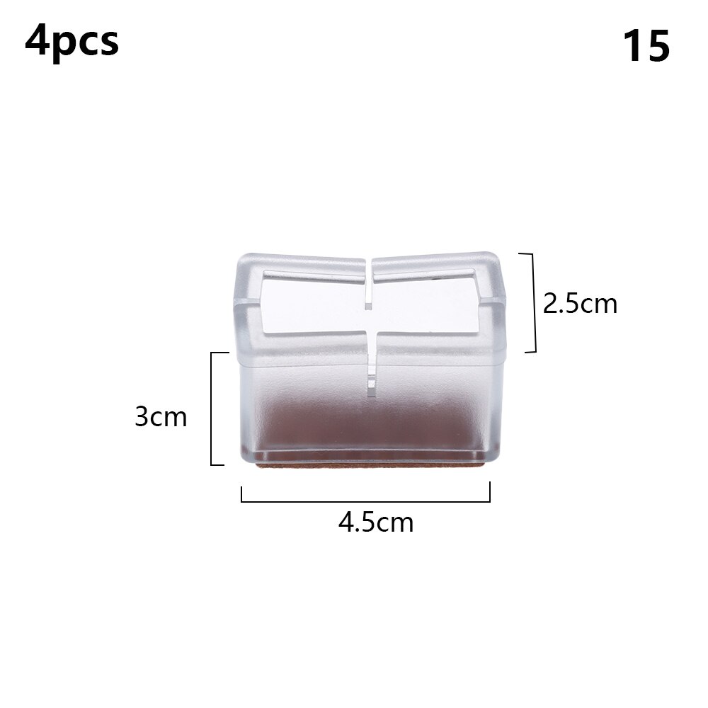 Pieds en caoutchouc protecteurs coussinets fond rond Silicone Table jambe couverture anti-dérapant meubles nivellement pieds chaise Table protecteurs de sol: 15
