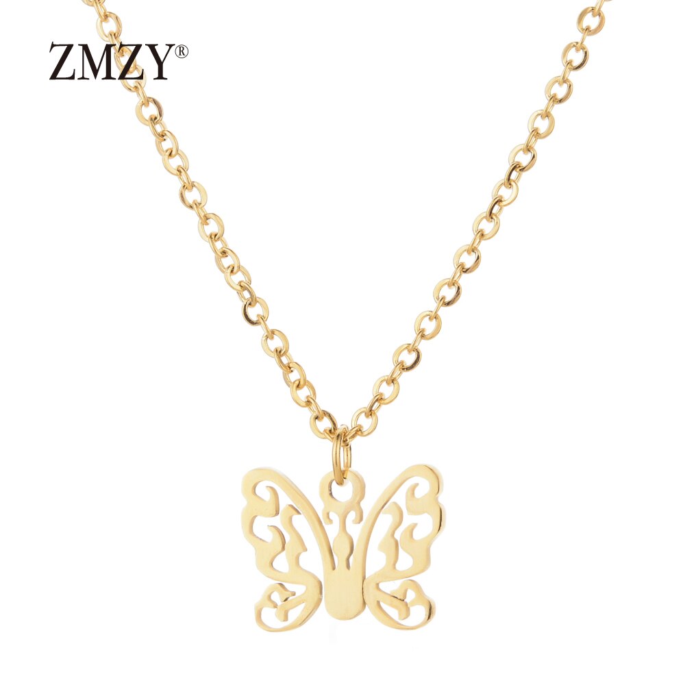 ZMZY złoto srebro kolor 316L ze stali nierdzewnej stalowy wisiorek naszyjnik kobiety biżuteria Boho łańcuch Colar Choker naszyjniki moda artystyczna: KD049