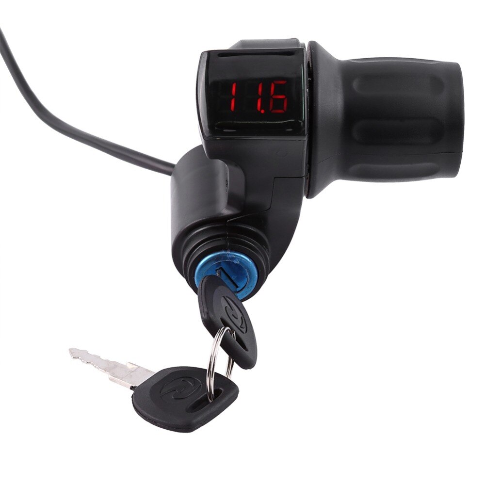 Electric Bike Throttle Grip LED Display Indicator/Lock Key Knock Half Twist Throttle electric bicycle Gas handle ebike throttle