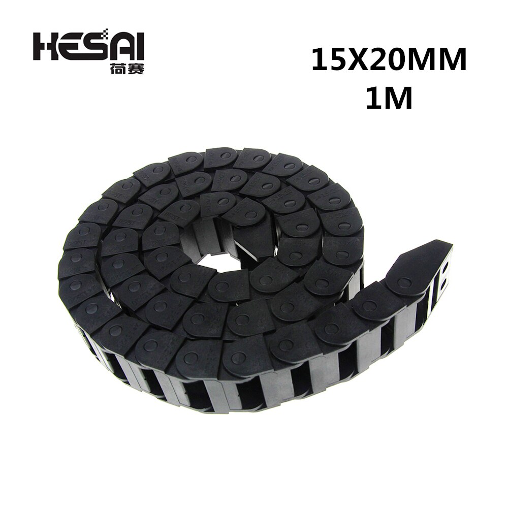 15x20mm 15*20mm L1000mm Kabel ziehen Kette Draht Träger Mit Ende Anschlüsse Für CNC Router maschine Werkzeuge