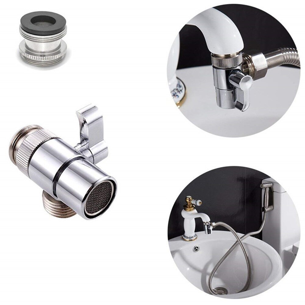 Kitchen Sink Splitter Diverter Valve Water Tap Connector For Toilet Bidet Shower Faucet Adapter for Hose Attachment