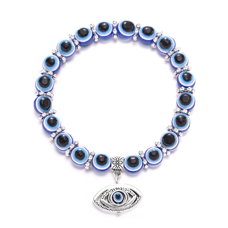 Eye Ankle Bracelet Evil Eye Bead Chain Lucky Kabbalah Protection Amulet Bracelet Turkey Blue Eye Bracelet for Ladies R7RF: 6
