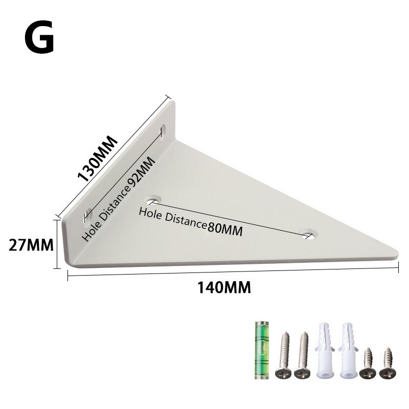 Triangle Invisible Bracket Support Wall Shelves Mount Tripod Partition Right Angle Fixed Bear Shelf Hardware Fit Furniture Mount: G