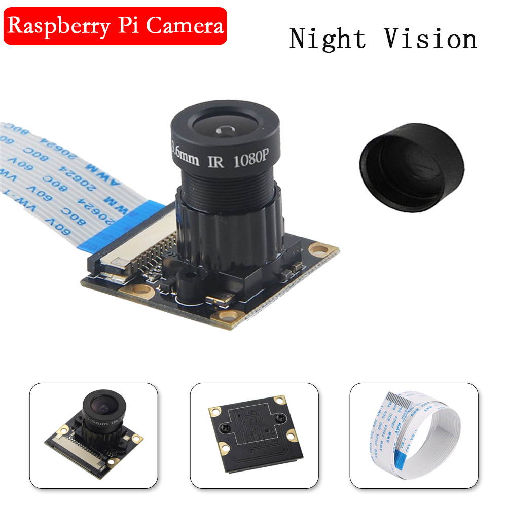 Raspberry Pi Camera 5MP OV5647 1080P Video Camera Focal Verstelbare met FFC Kabel voor Raspberry Pi 4 3 Model B Pi 4B 3B Plus 3B +