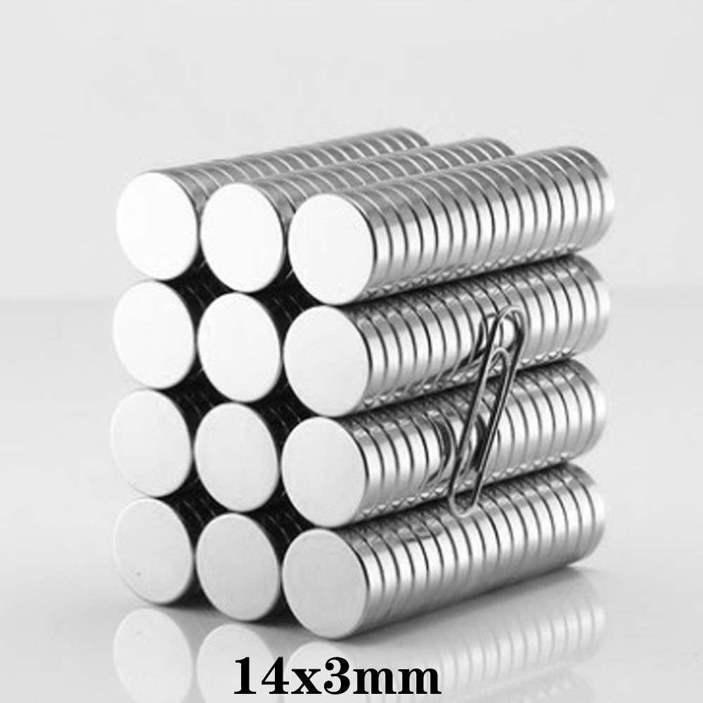 5 ~ 150 stk. 14 x 3 mm sjældne jordartsmagnetdiameter 14 x 3mm køleskab runde magneter stærk 14mm x 3mm permanent neodymmagnetisk 14*3 mm