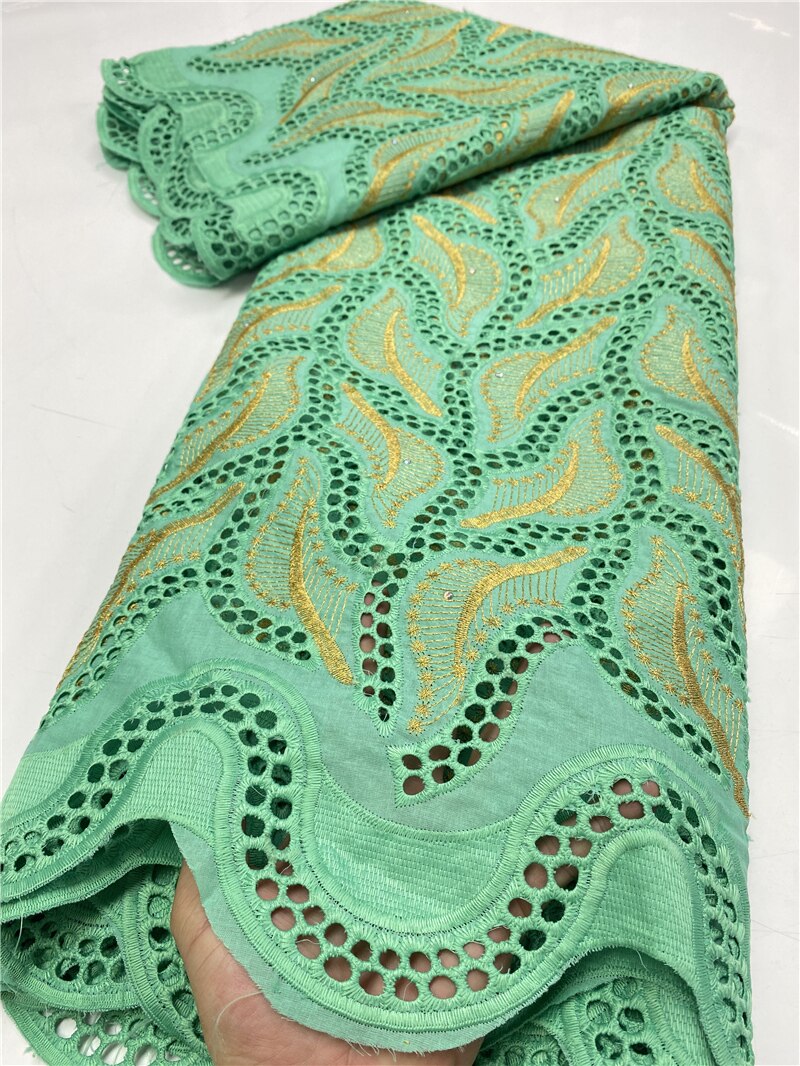 African Lace Fabric Cotton Lace Swiss Voile Lace In Switzerland French Lace Fabric For Women Sewing YA3272B-3: Picture 8