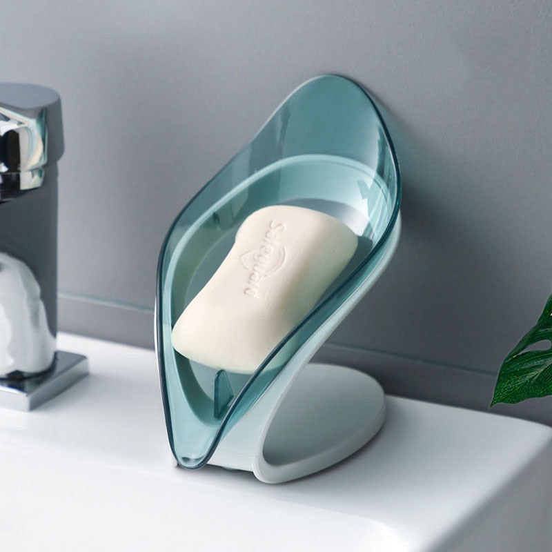 Jabonera con forma de hoja de , Fondo para jabón de baño, suministros de Soporte para Baño, Gadgets para ducha de baño, fácil de guardar, antideslizante, producto en oferta