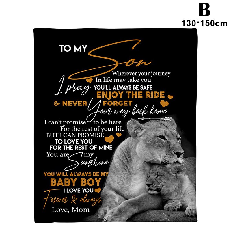 Fleece deken voor mijn dochter ik hou van je flanellen deken digitaal bedrukt brief envelop vierkante deken clh@ 8: B