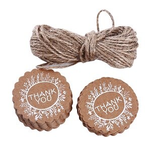 50Pcs Garland Kraftpapier Ronde Tags Dank U Blank Kledingstuk Label Kaarten Wedding Party Prijs Handgemaakte Papier Label hang Tag: Light Purple