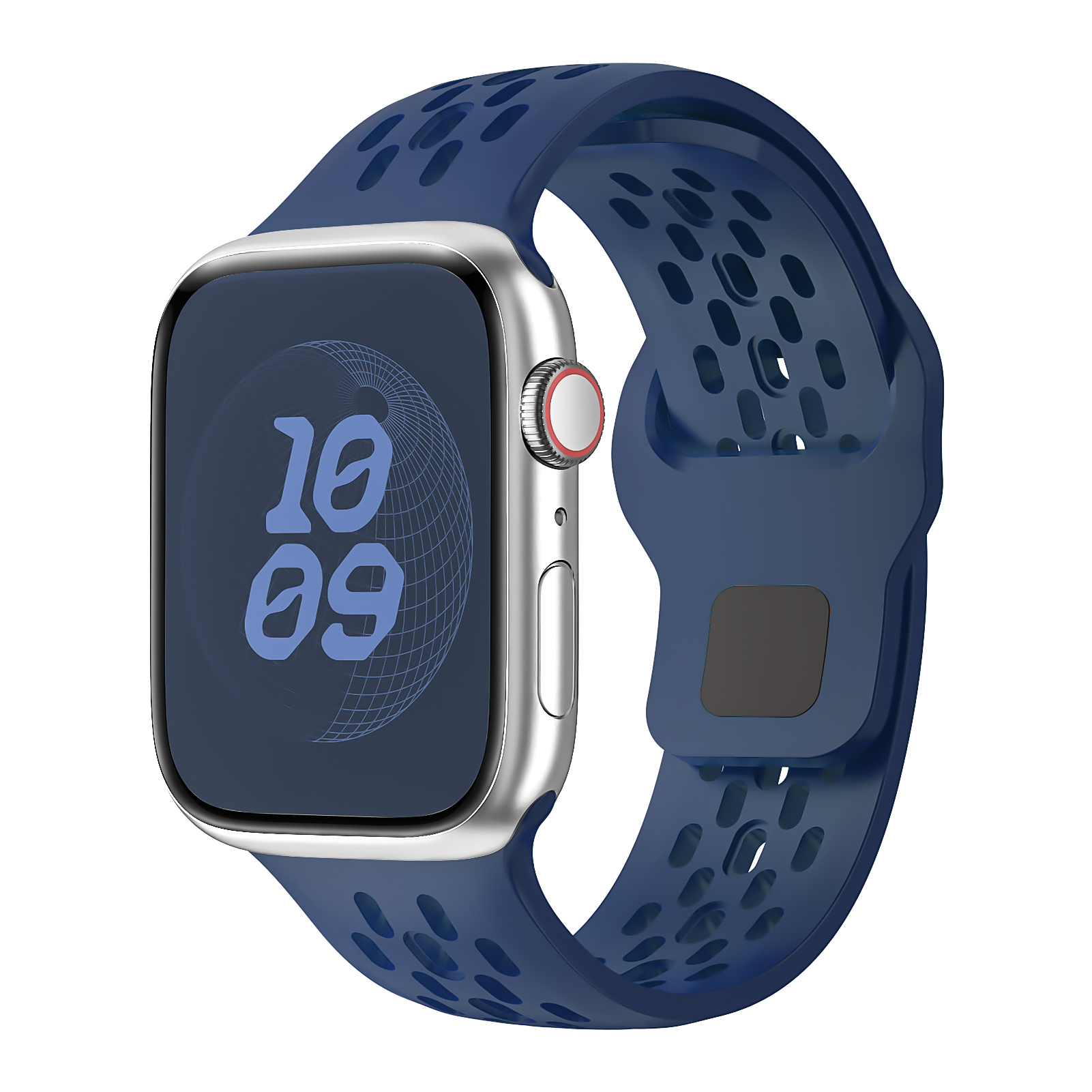 Silikone rem til apple watch rem 45mm 41mm 44mm 49mm 40mm 38 42mm 46mm armbånd correa iwatch series 10 9 8 7 6 5 3 se ultra: Lilla grøn / 22mm