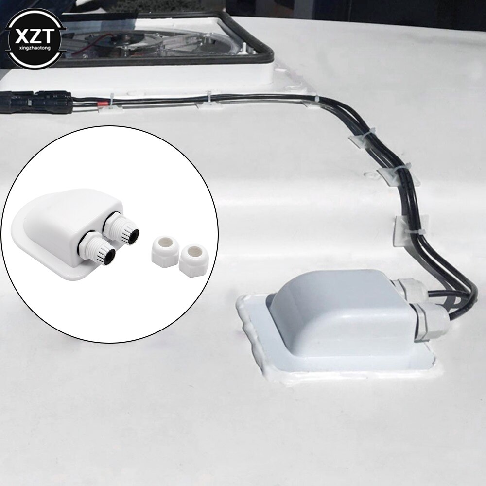 Tetto Filo Passacavo Scatola di Cavo del Pannello Solare camper caravan barca Scatola di Giunzione