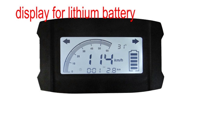 lithium battery display 36v48v60v72v white/blue speedometer gauge instrument for electric bike scooter tricycle battery indicat