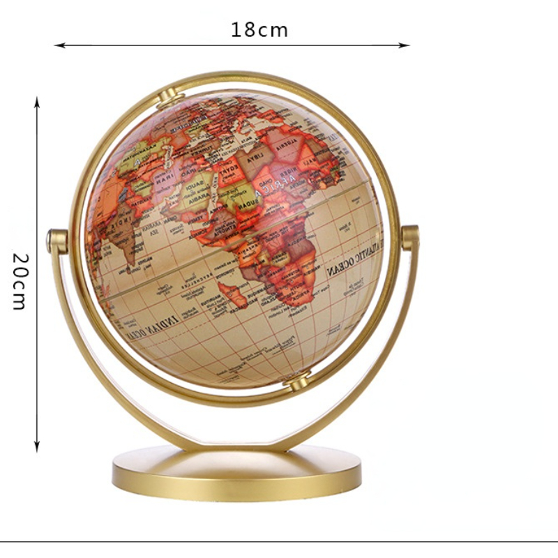 Wereldbol Mapa Home Decor Accessoires Globe Aarde 5 Inch Vintage Houten Globe Ornamenten Wereldkaart Geografie Desk Decor: style B