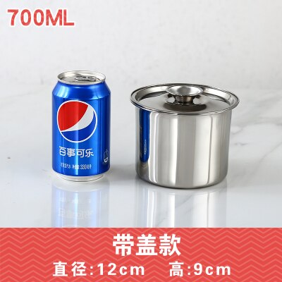 kitchen accessories meal prep serving bowl soup pot with lid ureens noodle cans seasoning oil container 1pc: 700ml