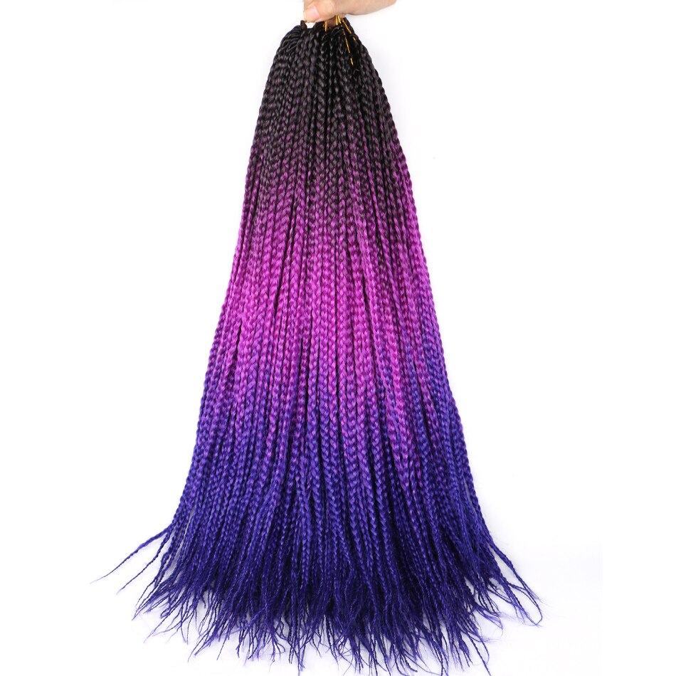 Betella 24Inch Rainbow Crochet Hair Box Braids Syn Grandado