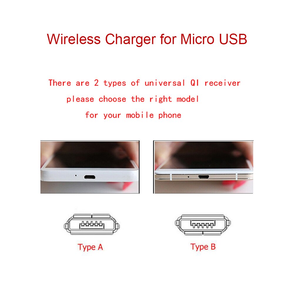 Qi Wireless Charging Kit Transmitter Charger Adapter Receptor Receiver Pad Coil Type-C Micro USB kit for iPhone Xiaomi Huawei