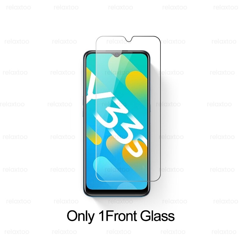 Tempered Glass VivoY33S Glass 1To2 Camera Lens Protector For Vivo Y33S Y 33S Y33 S 4G V2109 6.58&#39;&#39; Phone Screen Cover Film: only 1front glass