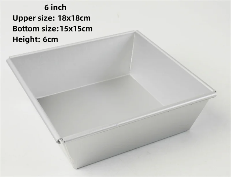 6~10 inch square rectangle Detroit Pizza Pan Deep Dish Pizza Pan Non Stick Pizza tray Square Baking Pan Bakeware Aluminum tray: Light Grey