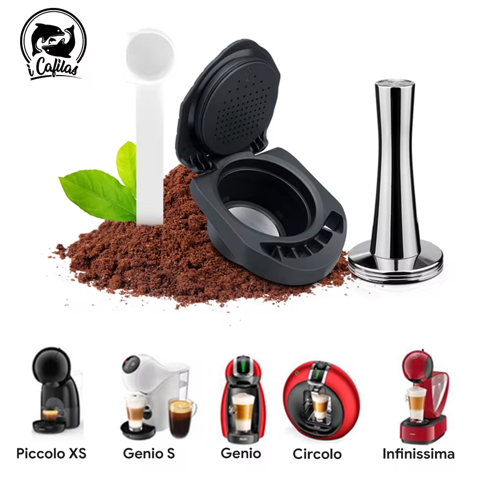 Adattatore per caffè ICafilas Adattatore per capsula riutilizzabili Dolce gusto con accessori per macchine da caffè Genio S ottavino