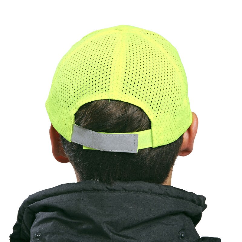Høj synlighed gul/lime unisex cap hi vis arbejdstøj reflekterende baseball kasket let åndbar hat til udendørs arbejde