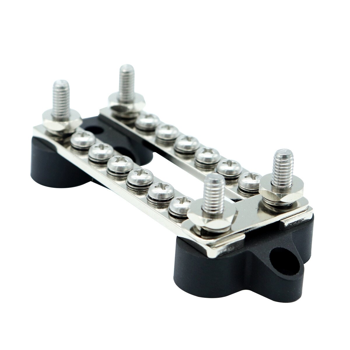 1x Car Distribution Box Block Dual Bus Bar Electrical Terminal Junction Box 12 Volt 6 Way Universal For Car Boat Marine