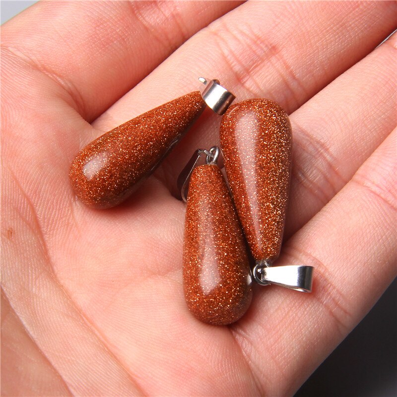 Grande pierre naturelle en forme de goutte d'eau, 5 pièces, pendentif Agates bleu en grès œil de tigre, Style Unique, collier à breloques, bricolage